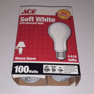 ACE Hardware 100 Watt Incandescent Light Bulbs 